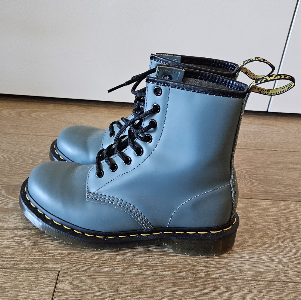 1460 Smooth Leather Lace Up Boots Teal